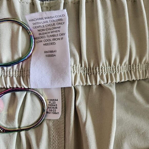 LIVI for Lane Bryant Pants Womens 18/20 Lime Green Wide Leg Drawstring Waist - Picture 10 of 16